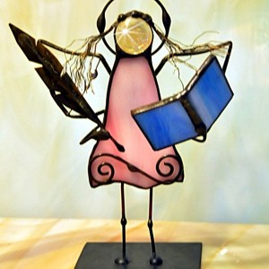 Aniołek witrażowy 3D  poeta