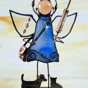 Aniołek witrażowy 3D  weterynarz