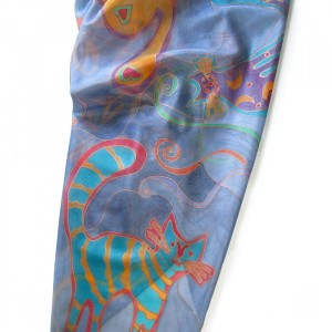 Kotki i motki, jedwabna chusta