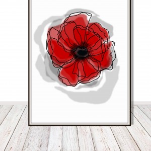 Mak, grafika autorska, plik cyfrowy do pobrania, wydrukuj jak chcesz