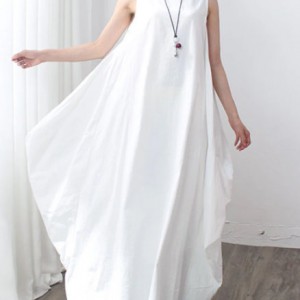 bawełniana biała sukienka oversize xxl