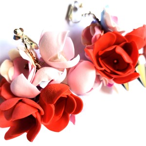 Klipsy etno boho folk kwiaty