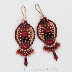 kolczyki z koralem naturalnym