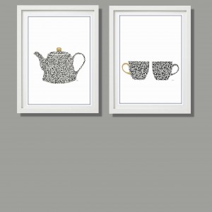 Grafika do kuchni lub jadalni, komplet 2 sztuki, plik do pobrania, wydrukuj jak chcesz