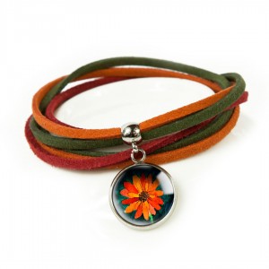 Orange flower bransoletka