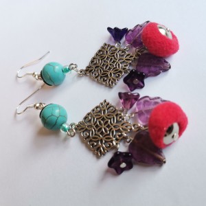 Kolczyki orientalne pompony