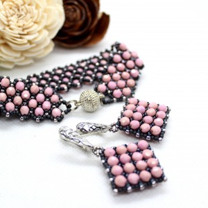 Komplet biżuterii z kryształków - caprice