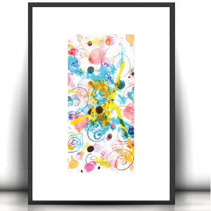 mały plakat, abstrakcja plakat A4, boho grafika do domu,  nowoczesny plakat 21x30, dekoracja na ścianę