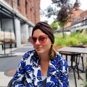 Turban brązowy uniwersalny