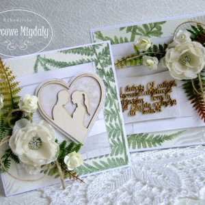 Leśna kartka ślubna w pudełku