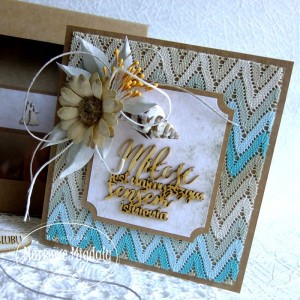 Ślubna kartka eko z pudełkiem