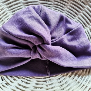 Turban dzianinowy fiolet