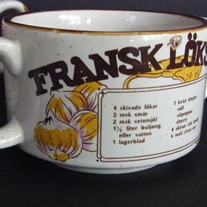 Bulionówka nakrapiana kamionka, z przepisem na zupę