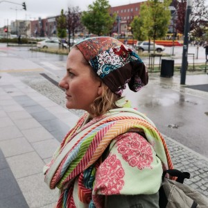 Czapka patchworkowa damska