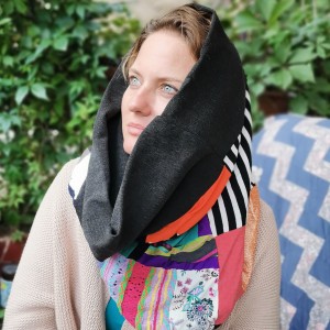 Komin duży patchworkowy kolorowy