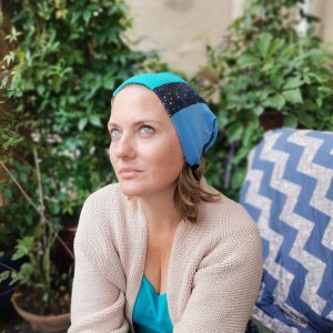 czapka damska patchworkowa