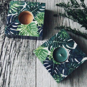 Świeczniki 2szt. Liście