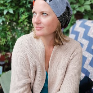 czapka damska patchworkowa