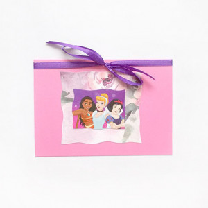 bajkowa kartka okolicznościowa, różowa kartka bez życzeń, kartka dla dziewczynki, księżniczki kartka, księżniczki zaproszenie bez tekstu, podziękowanie