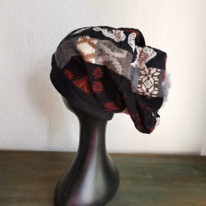 Czapka patchworkowa Bardzo długa