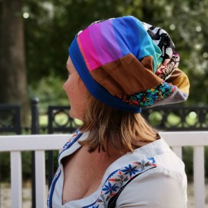 Czapka patchworkowa etno boho folk