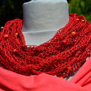 Zamotka Truskawkowa Lniana