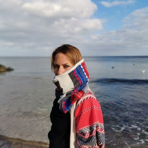 Komin patchworkowy kolorowy ludowy