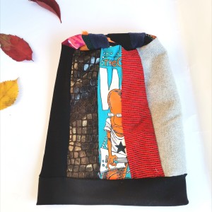 Czapka patchworkowa damska na podszewce