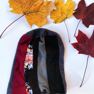 Czapka patchworkowa damska na podszewce