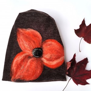 Czapka wełniana brąz