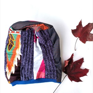 Czapka patchworkowa damska na podszewce