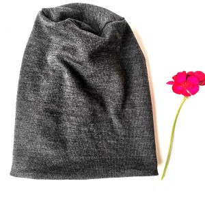Czapka szara unisex dzianina swetrowa