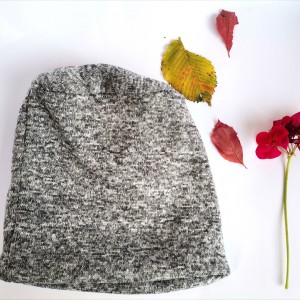 Czapka szara unisex dzianina swetrowa