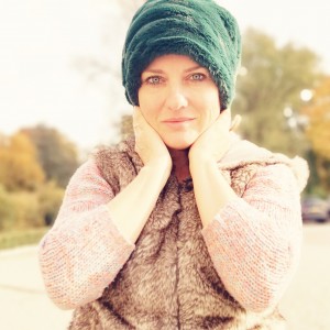 Czapka futrzana zielona ciepła