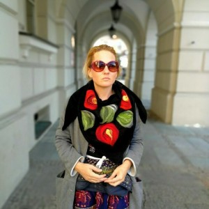 Chusta czarna  merino