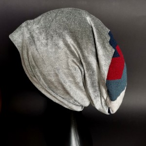 Czapka szara smerfetka na podszewce