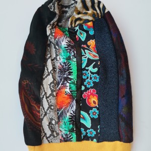 Czapka smerfetka patchworkowa