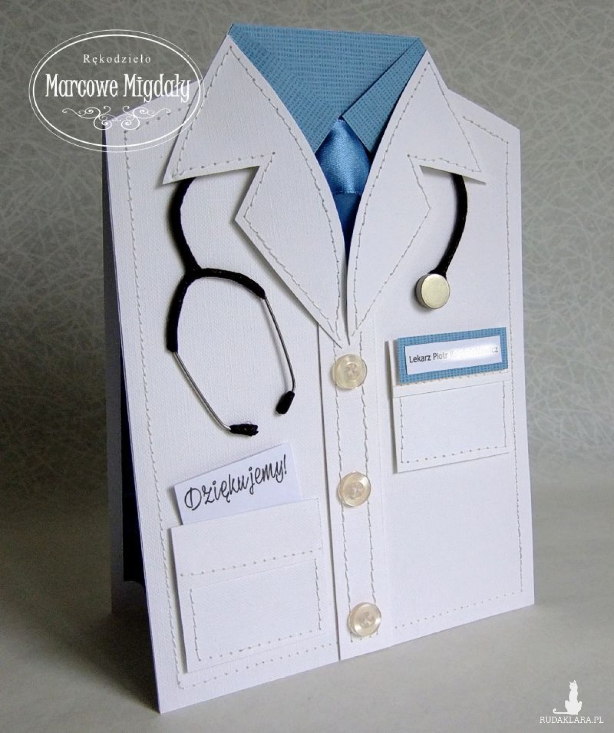 Kartka Fartuch Lekarski męski w pudełku