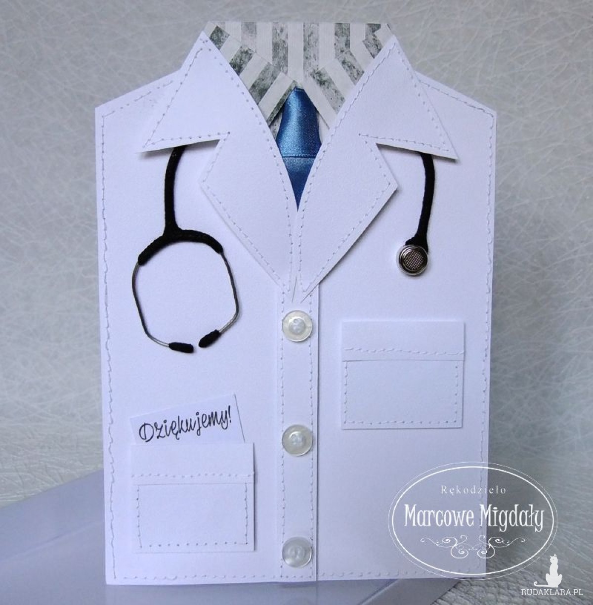 Kartka Fartuch Lekarski męski w pudełku