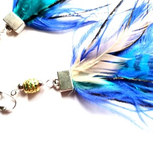 Kolczyki boho pióra