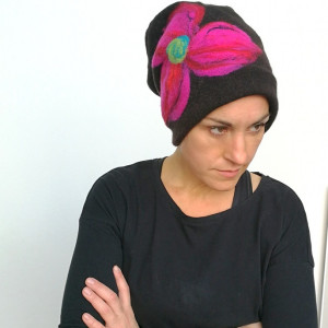 Czapka wełniana czarna