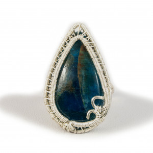 Apatyt, Srebrny pierścionek z apatytem, ręcznie wykonany, prezent dla niej, prezent dla mamy, prezent urodzinowy, biżuteria autorska