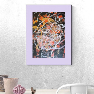 nowoczesna dekoracja na ścianę, abstrakcyjna grafika do salonu, oryginalna abstrakcja do sypialni, malowana ręcznie abstrakcja, minimalizm rysunek, grafika do biura