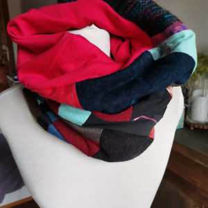 Komin patchworkowy na podszewce