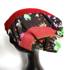 Czapka damska patchworkowa