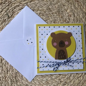 093, MISIOWA KARTKA NA URODZINY,NARODZINY LUB ROCZEK