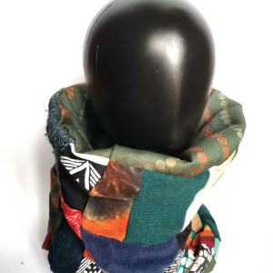 Komin patchworkowy na podszewce