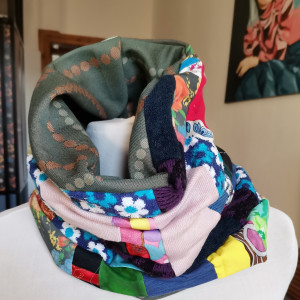 Komin patchworkowy na podszewce