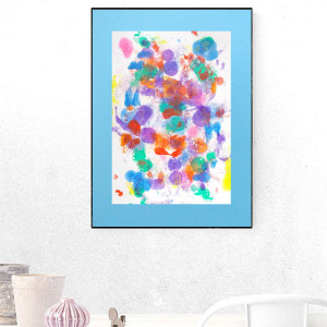 nowoczesna grafika do domu, abstrakcyjny rysunek do biura, kolorowa abstrakcja do sypialni,  oryginalny obrazek 30x40, boho grafika A3, obraz do loftu