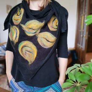 Chusta czarna  merino